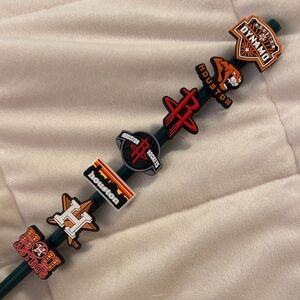 🌻 Bundle of 7 Houston Sports Teams Straw Charms
